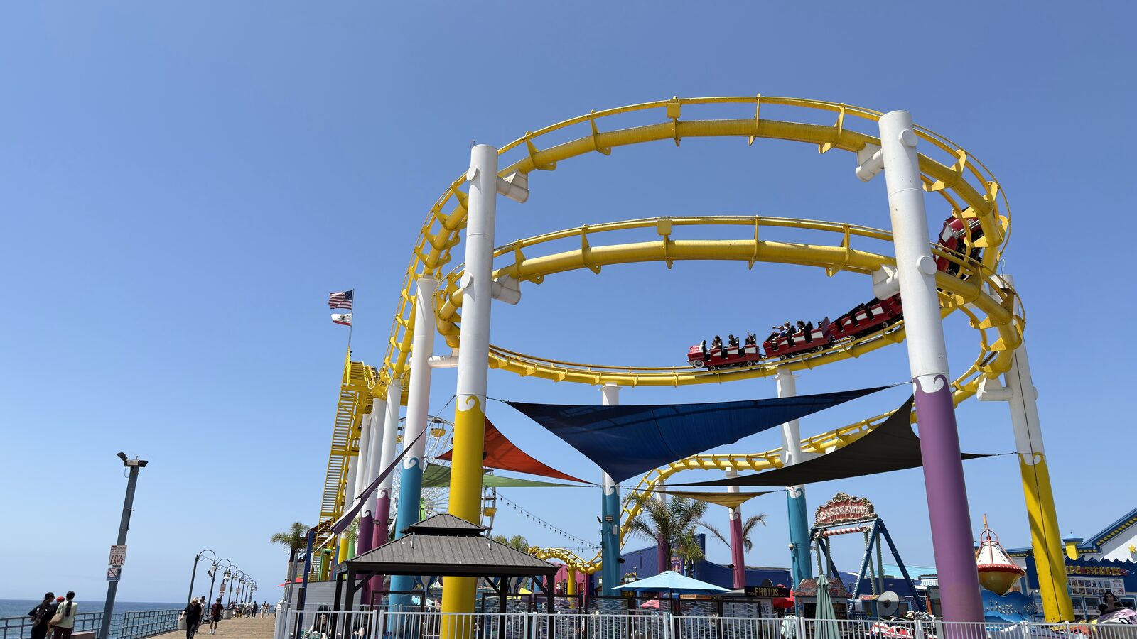 Santa Monica Pier 的黃色軌道,6月7日
