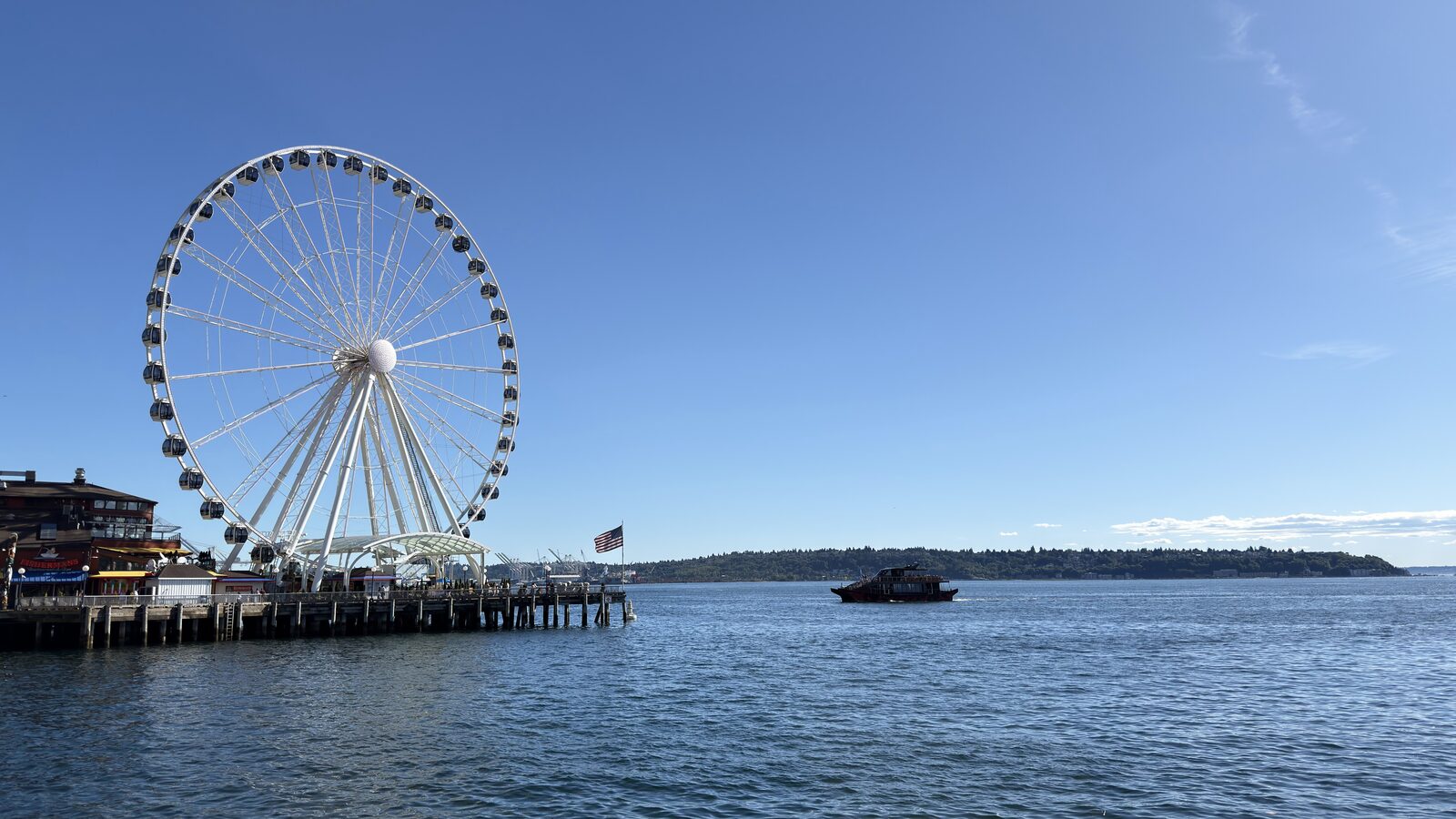 海上的 Seattle Great Wheel,6月11日